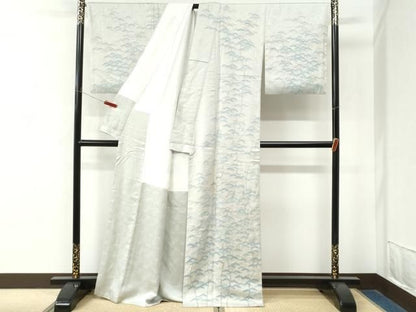 平和屋着物●訪問着　友禅　松　正絹　逸品　CABO0039yc