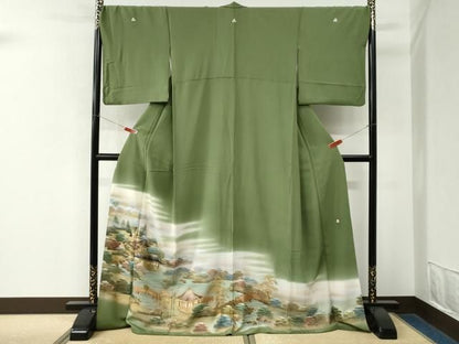 平和屋着物●豪華色留袖　作家物　古都庭園　暈し染め　金彩　ロング丈　正絹　逸品　CABO0047yc