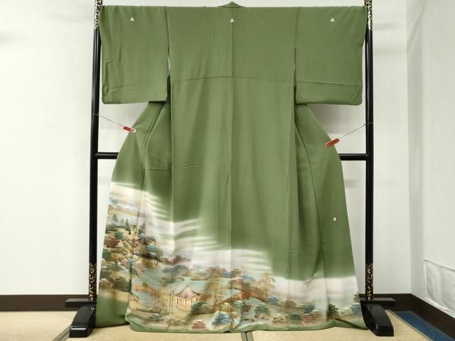 平和屋着物●豪華色留袖　作家物　古都庭園　暈し染め　金彩　ロング丈　正絹　逸品　CABO0047yc