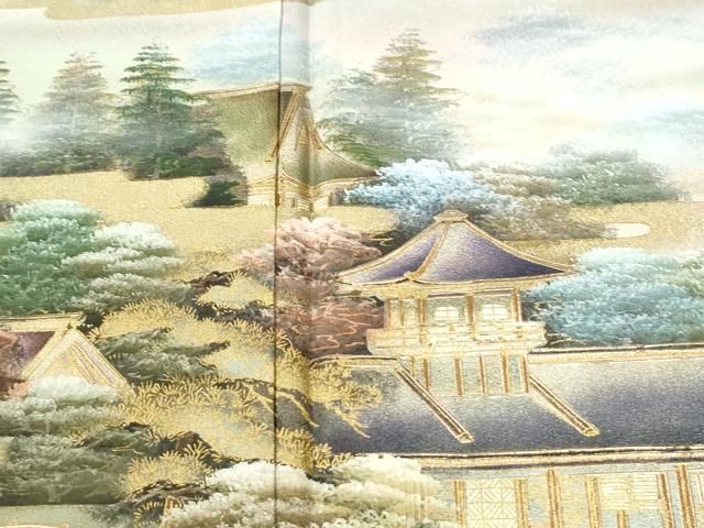 平和屋着物●豪華色留袖　作家物　古都庭園　暈し染め　金彩　ロング丈　正絹　逸品　CABO0047yc