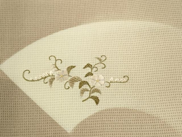 平和屋着物●訪問着　刺繍　地紙吉祥花唐草文　正絹　逸品　CABO0096yc