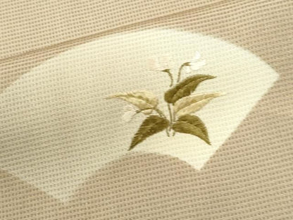 平和屋着物●訪問着　刺繍　地紙吉祥花唐草文　正絹　逸品　CABO0096yc