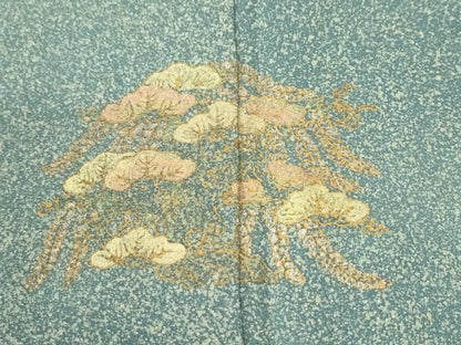 平和屋着物●訪問着　枝垂れ花松文　暈し染め　金通し地　正絹　逸品　CABO0100yc