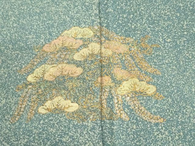 平和屋着物●訪問着　枝垂れ花松文　暈し染め　金通し地　正絹　逸品　CABO0100yc