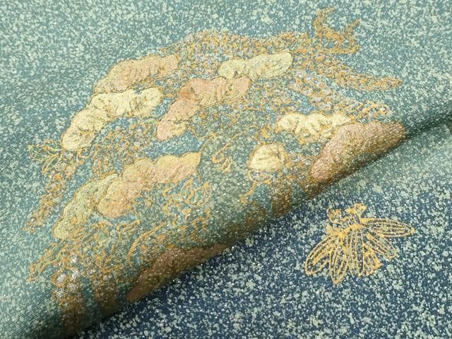 平和屋着物●訪問着　枝垂れ花松文　暈し染め　金通し地　正絹　逸品　CABO0100yc