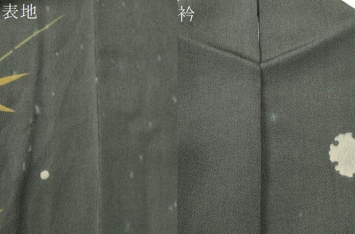 平和屋着物●訪問着　雪輪枝笹文　鬼しぼ縮緬　正絹　逸品　CABO0121yc