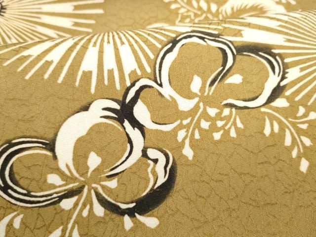 平和屋着物●竺仙監製　全通柄　九寸名古屋帯　草花文　正絹　逸品　CABO1605hy