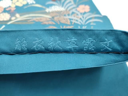 平和屋着物●六通柄袋帯　唐織　能衣秋草霞文　金糸　正絹　逸品　CABO1632hy