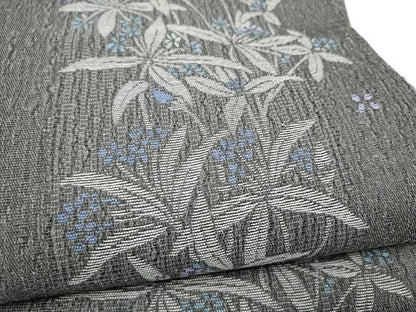 平和屋着物●両面　六通柄袋帯　草花文　やまと誂製　正絹　逸品　CABO1639hy