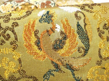 平和屋着物●六通柄袋帯　宮廷貝紫　鳳凰唐草文　金銀糸　正絹　逸品　CABO1640hy