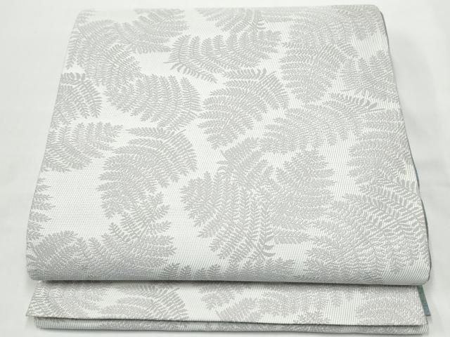 平和屋着物●両面　全通柄袋帯　紬地　舞葉文　正絹　逸品　CABO1646hy