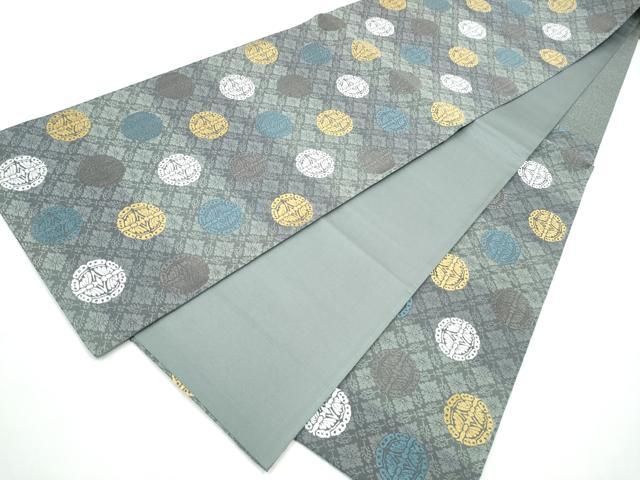 平和屋着物●六通柄袋帯　唐織　舞蝶丸文　正絹　逸品　CABO1648hy