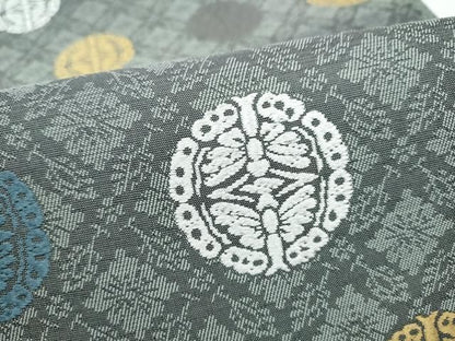平和屋着物●六通柄袋帯　唐織　舞蝶丸文　正絹　逸品　CABO1648hy