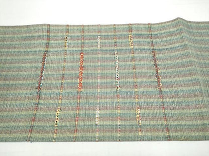 平和屋着物●太鼓柄袋帯　霞文　金糸　正絹　逸品　CABO1656hy