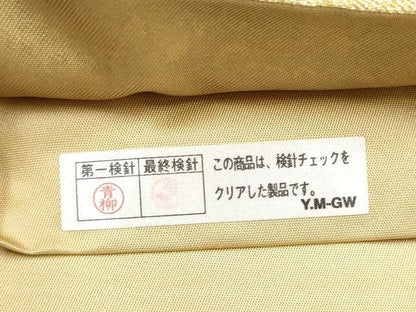 平和屋着物●西陣の名門　加納幸謹製　六通柄袋帯　飛鶴松竹梅　金銀糸　正絹　逸品　未使用　CABO1658hy