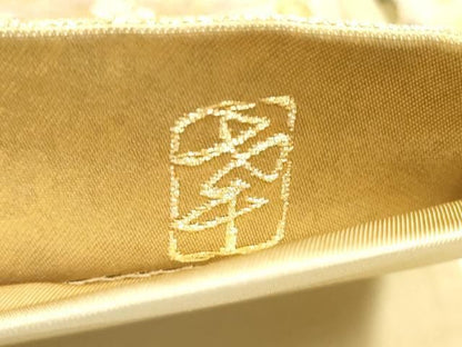平和屋着物●西陣の名門　加納幸謹製　六通柄袋帯　飛鶴松竹梅　金銀糸　正絹　逸品　未使用　CABO1658hy