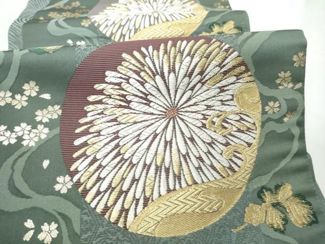 平和屋着物●六通柄袋帯　優美大晴　六華泉　金糸　正絹　逸品　CABO1698hy