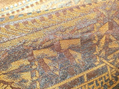 平和屋着物●織の宝石・ダイヤモンドカット　佐波理綴　六通柄袋帯　法隆寺文集　金糸　正絹　逸品　CABO1705hy