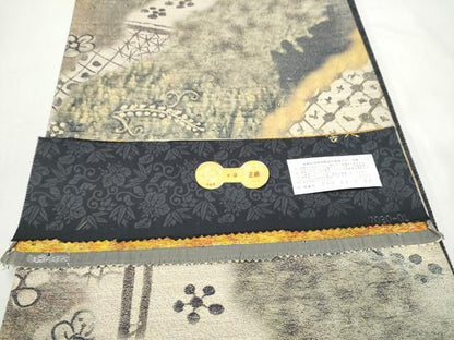平和屋着物●西陣　とみや織物謹製　とみや帯　両面　全通柄袋帯　刺繍　点描織　枝垂れ花文　証紙付き　正絹　逸品　CABO1739hy