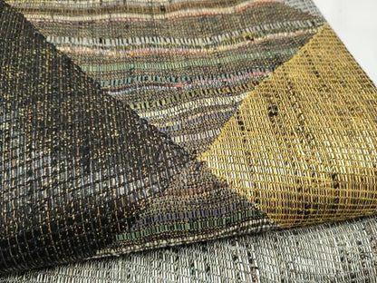 平和屋着物●六通柄袋帯　霞文　金銀糸　正絹　逸品　CABO1817hy