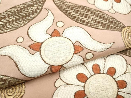 平和屋着物●洛風林　工芸帯地　全通柄袋帯　七宝花文　金糸　正絹　逸品　CABO1820hy