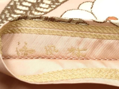平和屋着物●洛風林　工芸帯地　全通柄袋帯　七宝花文　金糸　正絹　逸品　CABO1820hy