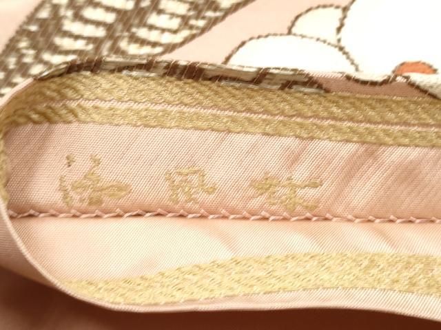 平和屋着物●洛風林　工芸帯地　全通柄袋帯　七宝花文　金糸　正絹　逸品　CABO1820hy