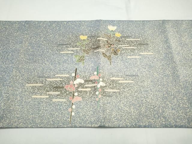 平和屋着物●人間国宝・羽田登喜男　太鼓柄袋帯　綴れ　瑞鳥　金銀彩　色紙・共箱付き　正絹　逸品　CABO1898hy