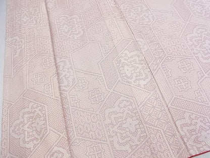 平和屋着物■上質な紬　亀甲花文　逸品　cf3077
