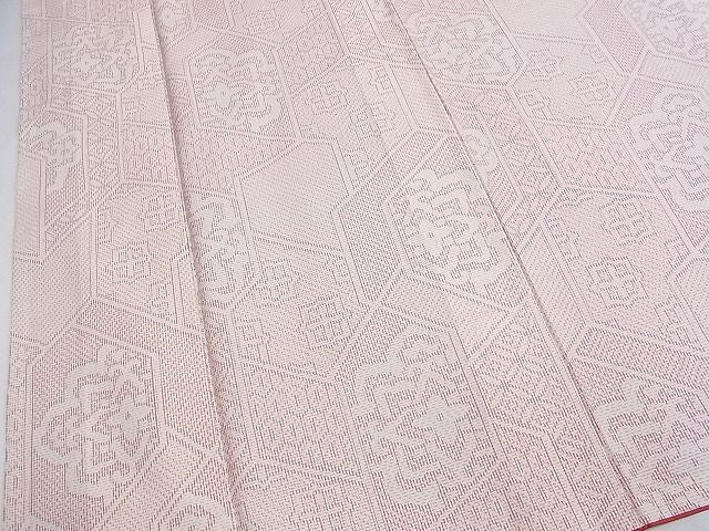 平和屋着物■上質な紬　亀甲花文　逸品　cf3077