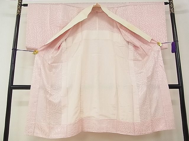 平和屋着物■上質な長襦袢　無双仕立て　菊地紋　逸品　cf4611