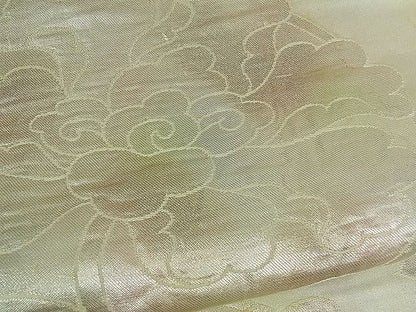 平和屋着物■六通柄袋帯 花唐草丸文 銀糸 逸品 ch0623