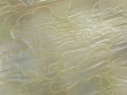 平和屋着物■六通柄袋帯 花唐草丸文 銀糸 逸品 ch0623