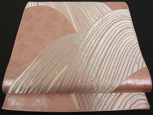 平和屋着物■六通柄袋帯 立波文 銀糸 逸品 ch0641