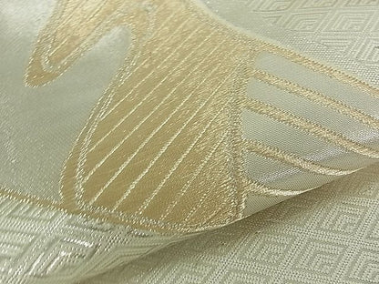 平和屋着物■六通柄袋帯 扇面吉祥文 金銀糸 逸品 ch0652
