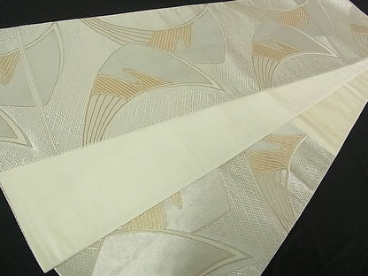 平和屋着物■六通柄袋帯 扇面吉祥文 金銀糸 逸品 ch0652