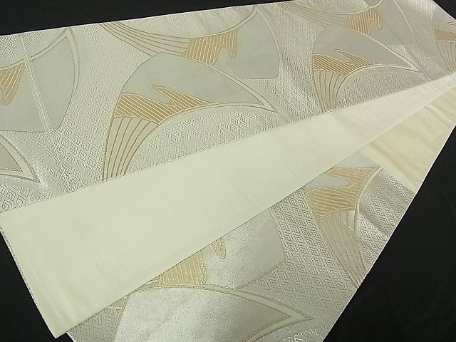 平和屋着物■六通柄袋帯 扇面吉祥文 金銀糸 逸品 ch0652