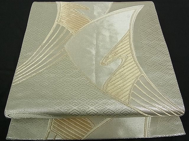 平和屋着物■六通柄袋帯 扇面吉祥文 金銀糸 逸品 ch0652
