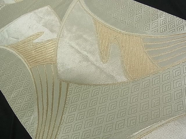 平和屋着物■六通柄袋帯 扇面吉祥文 金銀糸 逸品 ch0652