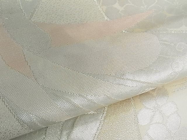 平和屋着物■六通柄袋帯 孔雀舞花文 銀糸 やまとオリジナル 逸品 ch0665