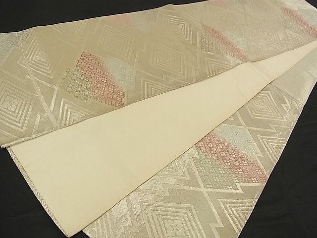 平和屋着物■六通柄袋帯 松皮菱吉祥文 金糸 逸品 ch0992