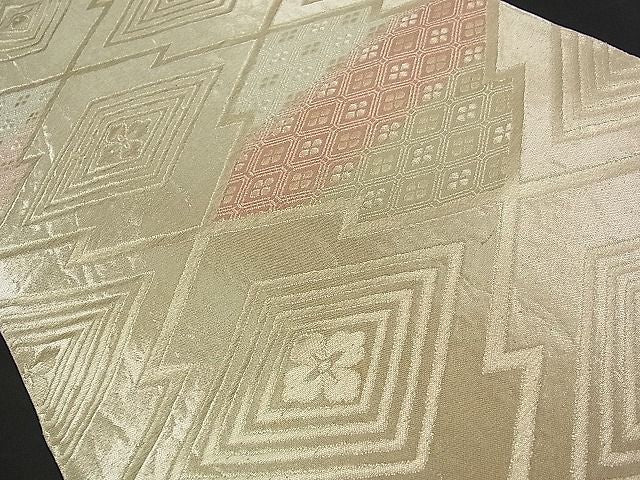 平和屋着物■六通柄袋帯 松皮菱吉祥文 金糸 逸品 ch0992
