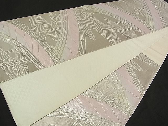 平和屋着物■六通柄袋帯 渡橋文 金銀糸 逸品 ch1007