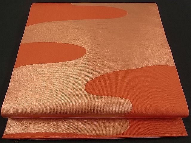 平和屋着物■六通柄　本袋帯　エ霞文　金糸　逸品　ch1015