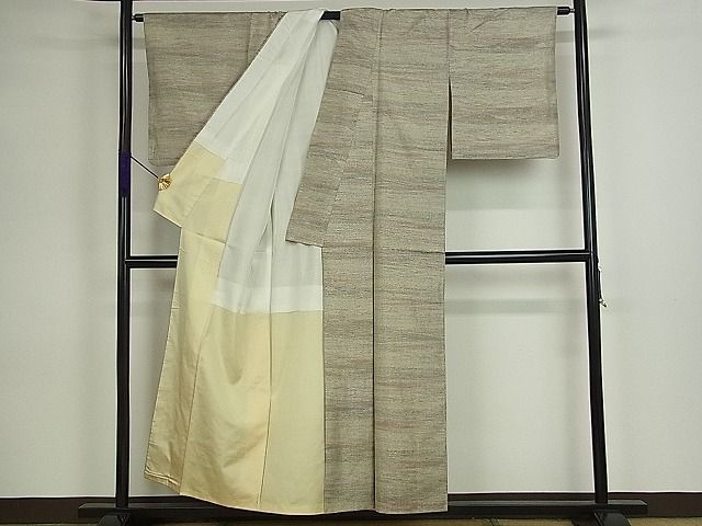 平和屋着物■上質なお召 霞文 逸品 ch1341