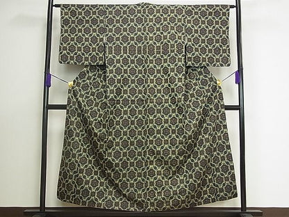 平和屋着物■上質な紬 蜀江花文 逸品 ch1637