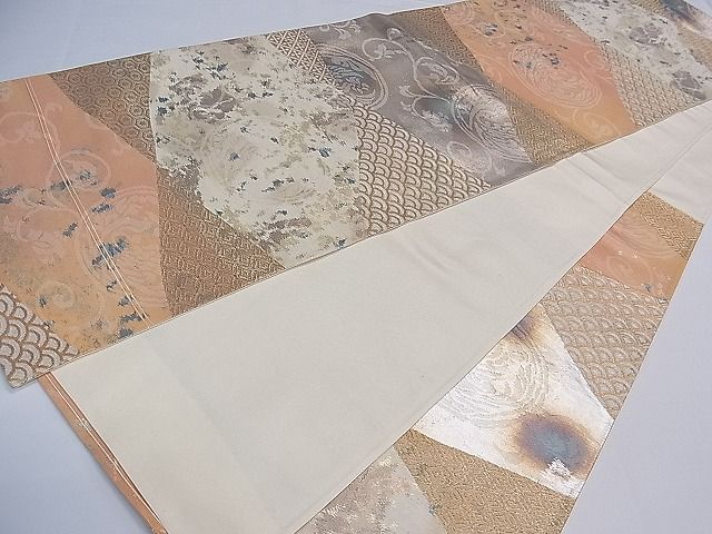 平和屋着物■六通柄袋帯 吉祥鳳凰丸文 金銀糸 逸品 ch2739
