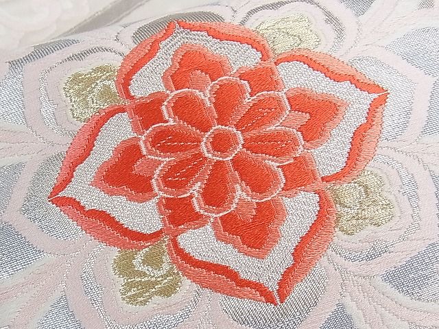 平和屋着物■六通柄袋帯 唐織 亀甲花文 金銀糸 逸品 ch2764