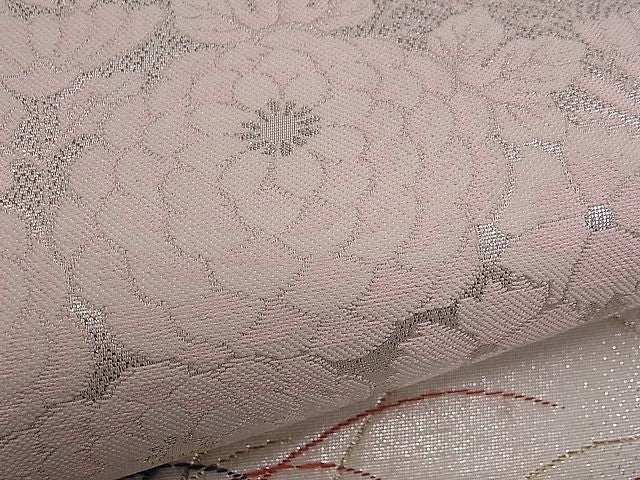 平和屋着物■六通柄袋帯 草花文 九百錦 金銀糸 逸品 ch2929