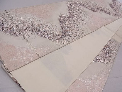 平和屋着物■六通柄袋帯 草花文 九百錦 金銀糸 逸品 ch2929